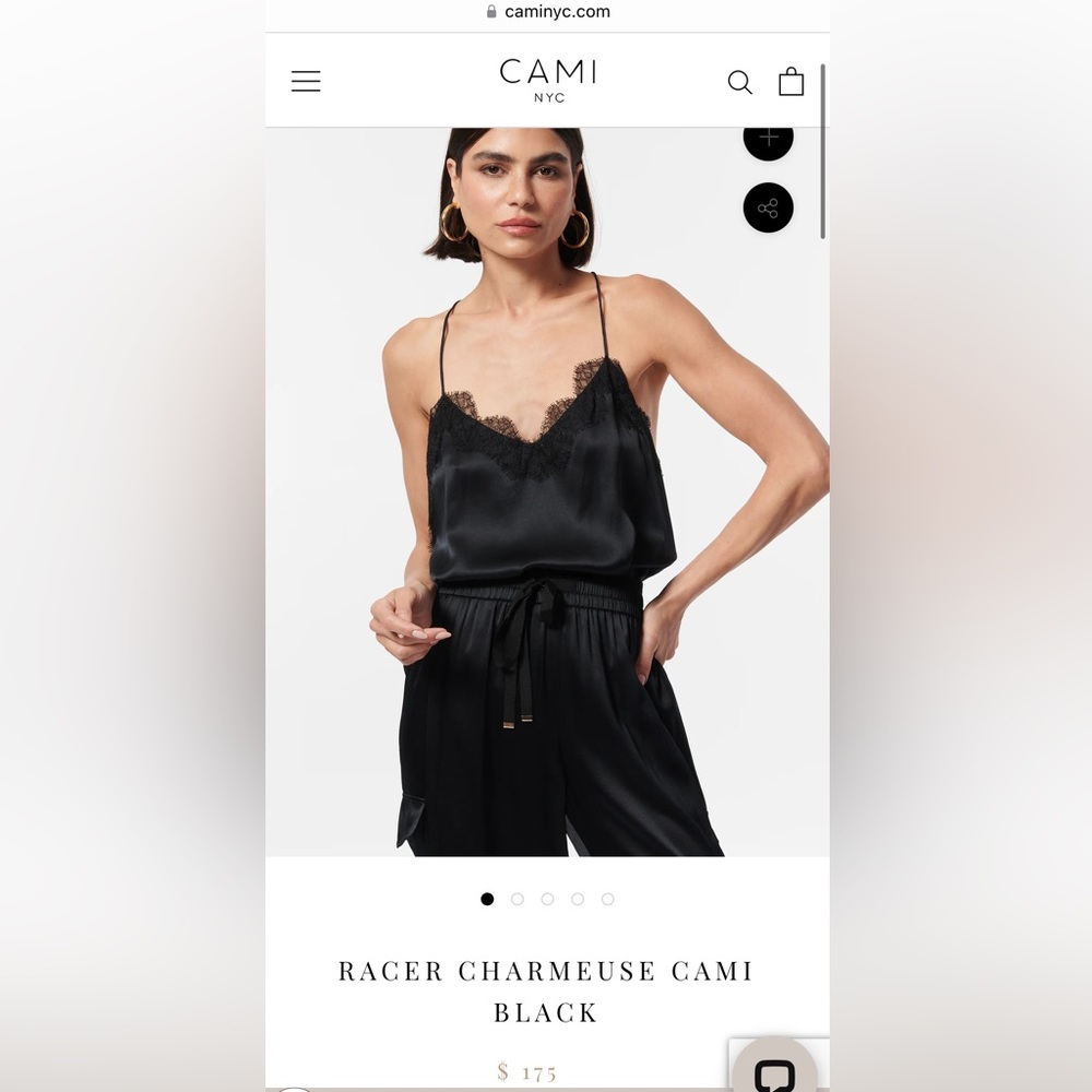 The Racer Cami by Cami NYC in Black Medium M